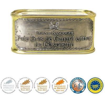 Kachní Foie Gras z Gascogne v celku v retro plechu 205g Ducs de Gascogne