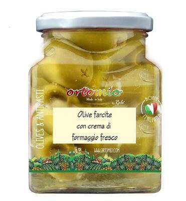 Ortomio Olivy plněné krémem Parmigiano - ve skle 280g