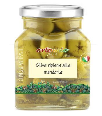 Ortomio Olivy plněné mandlemi - ve skle 314ml
