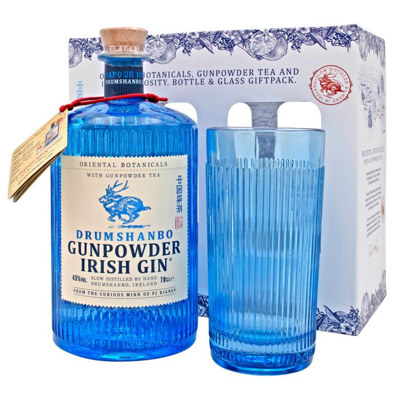 Drumshanbo Gunpowder Irish Gin 43% 0,7 l (dárkové balení 1 sklenička)