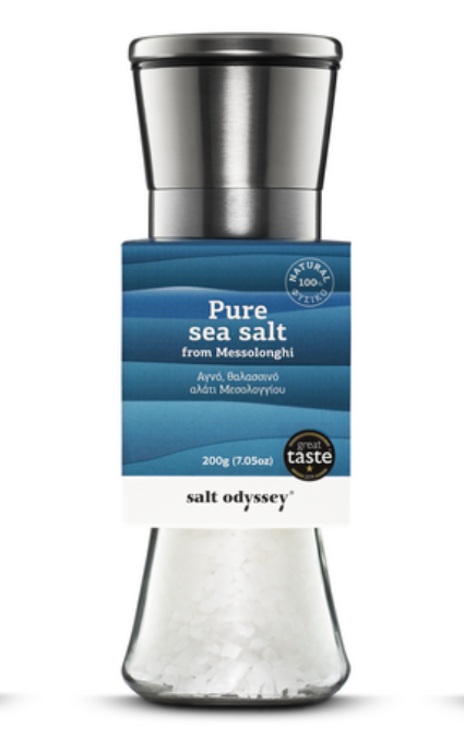 SALT ODYSSEY Keramický mlýnek s mořskou solí Natural 200g