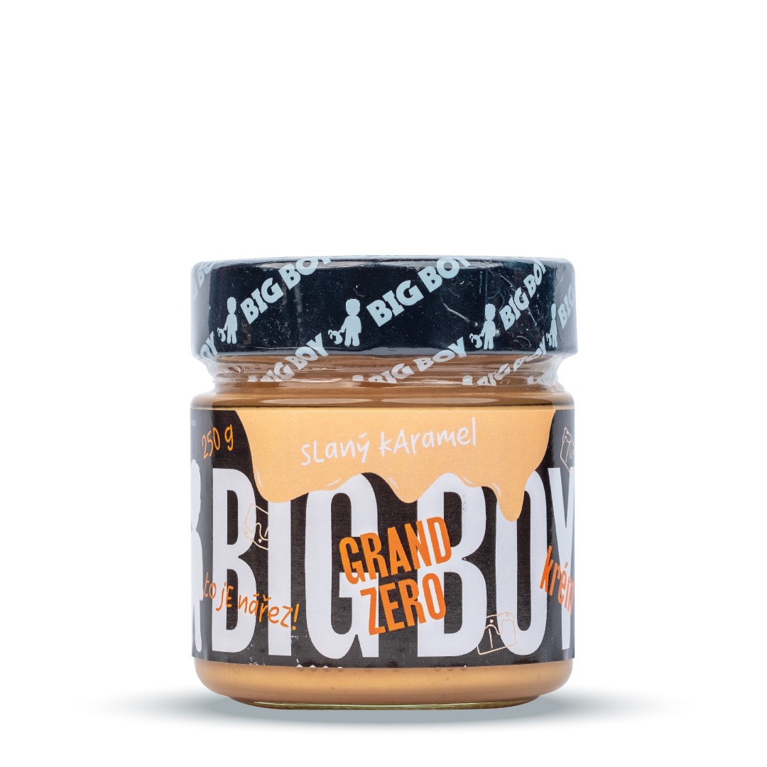 BIG BOY Grand Zero Arašídový krém s příchutí slaný karamel 250 g