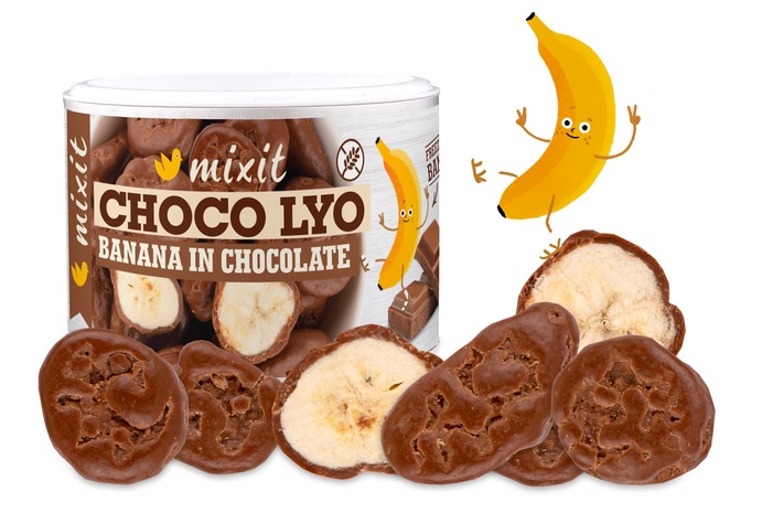 Mixit Křupavé banánky v čokoládě 170 g