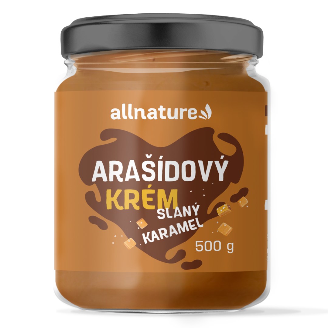 Arašídový krém - slaný karamel 500 g Allnature