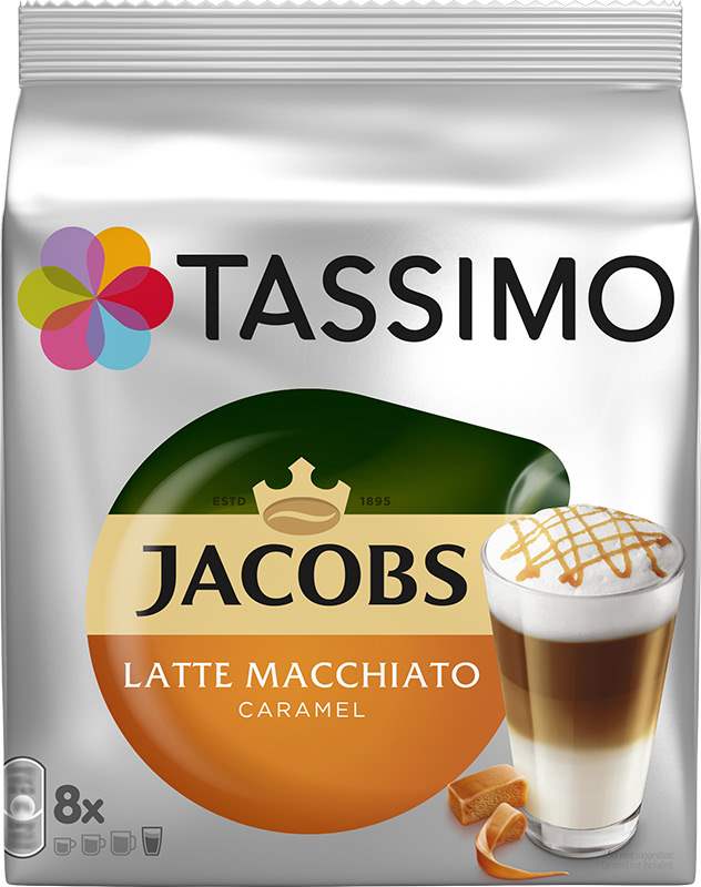 Kávové Kapsle Tassimo Jacobs Latte Macchiato Caramel kapsle - 8ks
