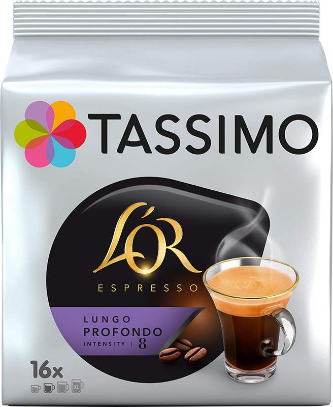 Kávové Kapsle Tassimo L'OR Espresso Lungo Profondo kapsle - 16ks 128g