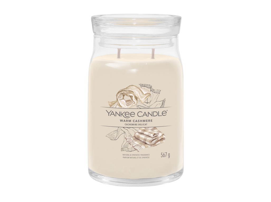 Svíčka Yankee Candle Signature - Warm Cashmere - Teplý kašmír 567g velká