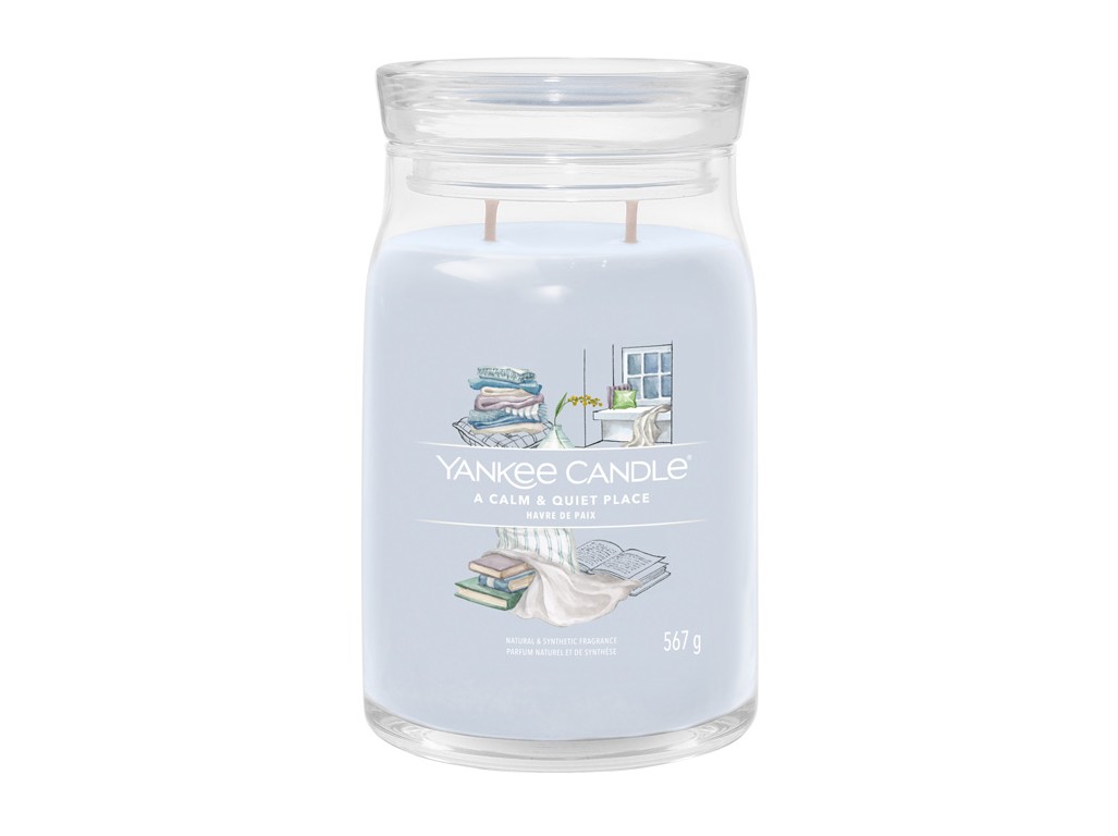 Svíčka Yankee Candle Signature A CALM & QUIET PLACE -Klidné a tiché místo 567g velká