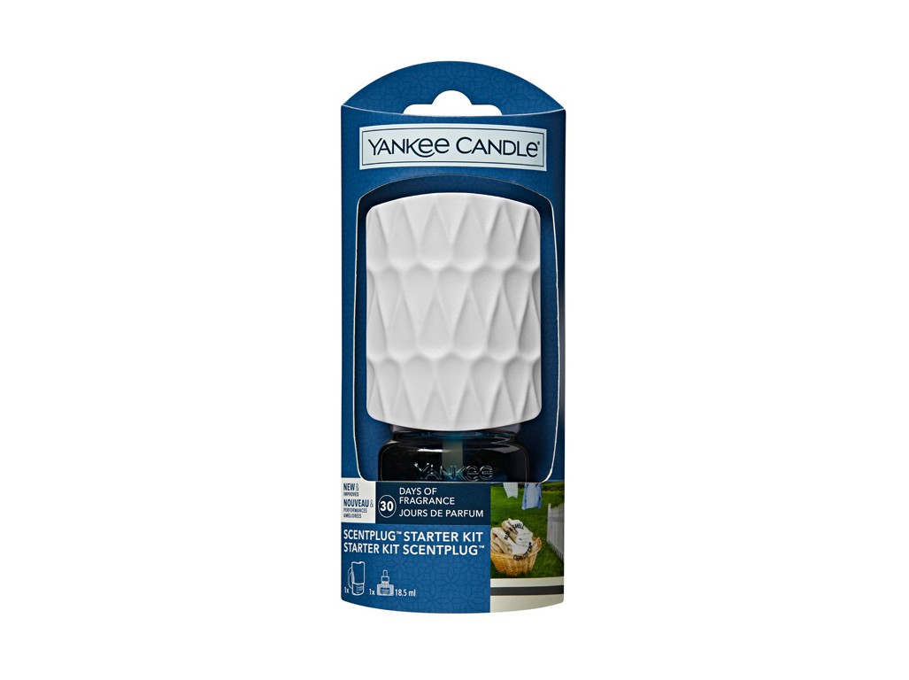 Yankee Candle Scentplug Starter Kit CLEAN COTTON - Čistá bavlna Elektrický Difuzér do Zás