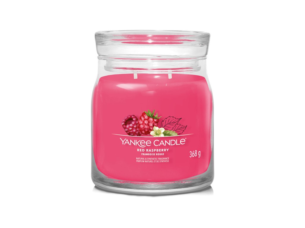 Svíčka Yankee Candle Signature RED RASPBERRY - Maliny 368g střední