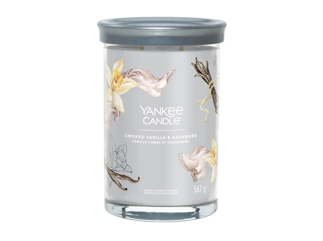 Svíčka Yankee Candle Signature SMOKED VANILLA & CASHMERE - Kouřová vanilka a kašmír 567g