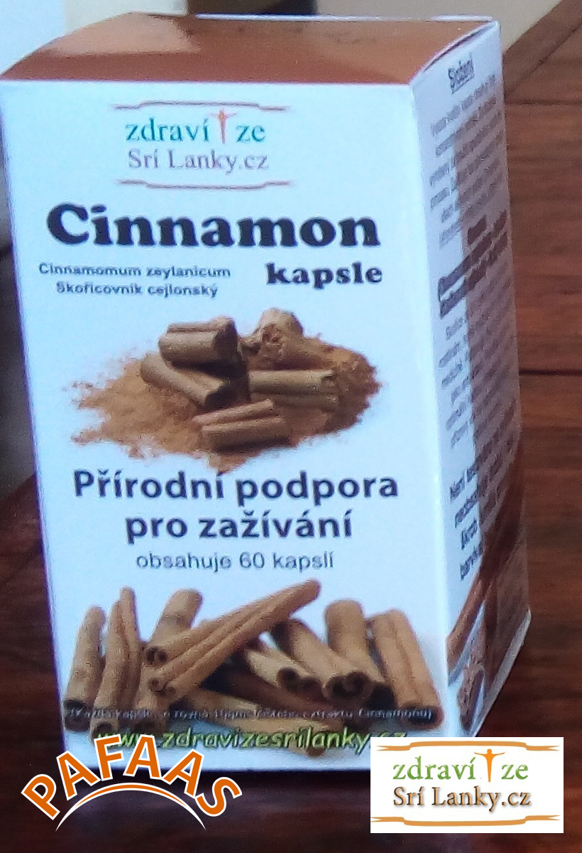 Cinnamon - skořicové kapsle 60ks Zdraví ze Srí Lanky