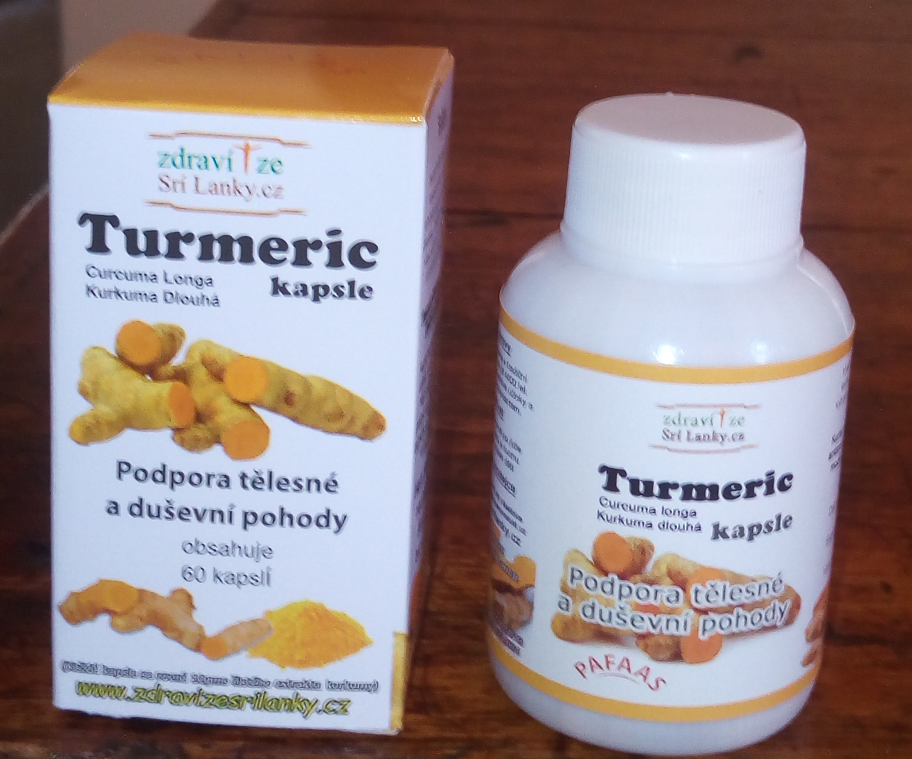 Turmeric - kurkumové kapsle 60ks Zdraví ze Srí Lanky