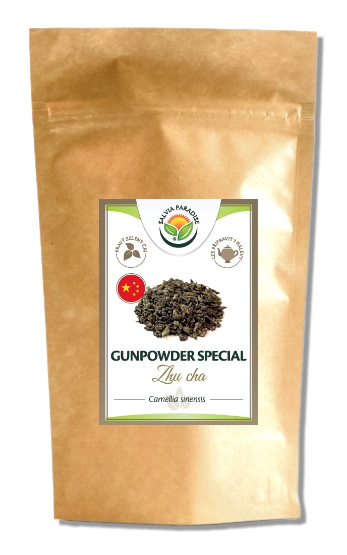 Čaj Gunpowder special - Zhu Cha - zelený čaj sypaný 200g Salvia Paradise
