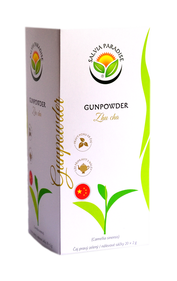 Čaj Gunpowder special - Zhu Cha - nálevové sáčky - zelený čaj 20x2g Salvia Paradise
