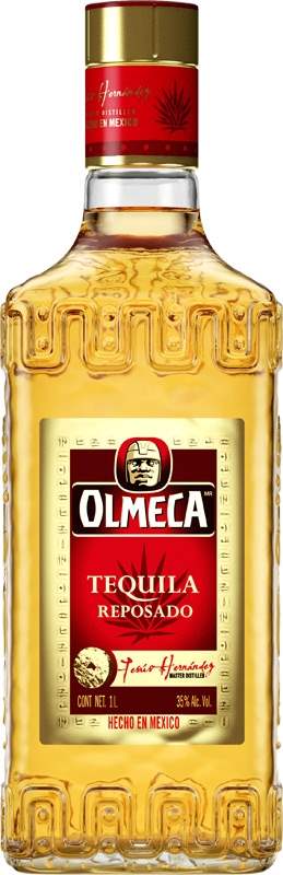 Tequila Olmeca reposado 35% 1 l (holá láhev)