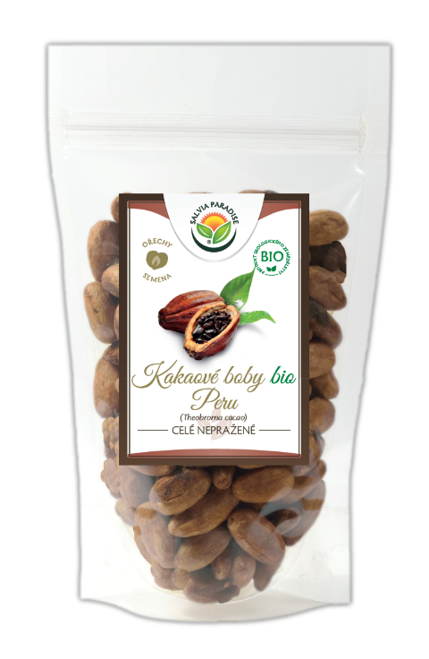 BIO Kakaové boby nepražené celé neloupané Peru 250g Salvia Paradise