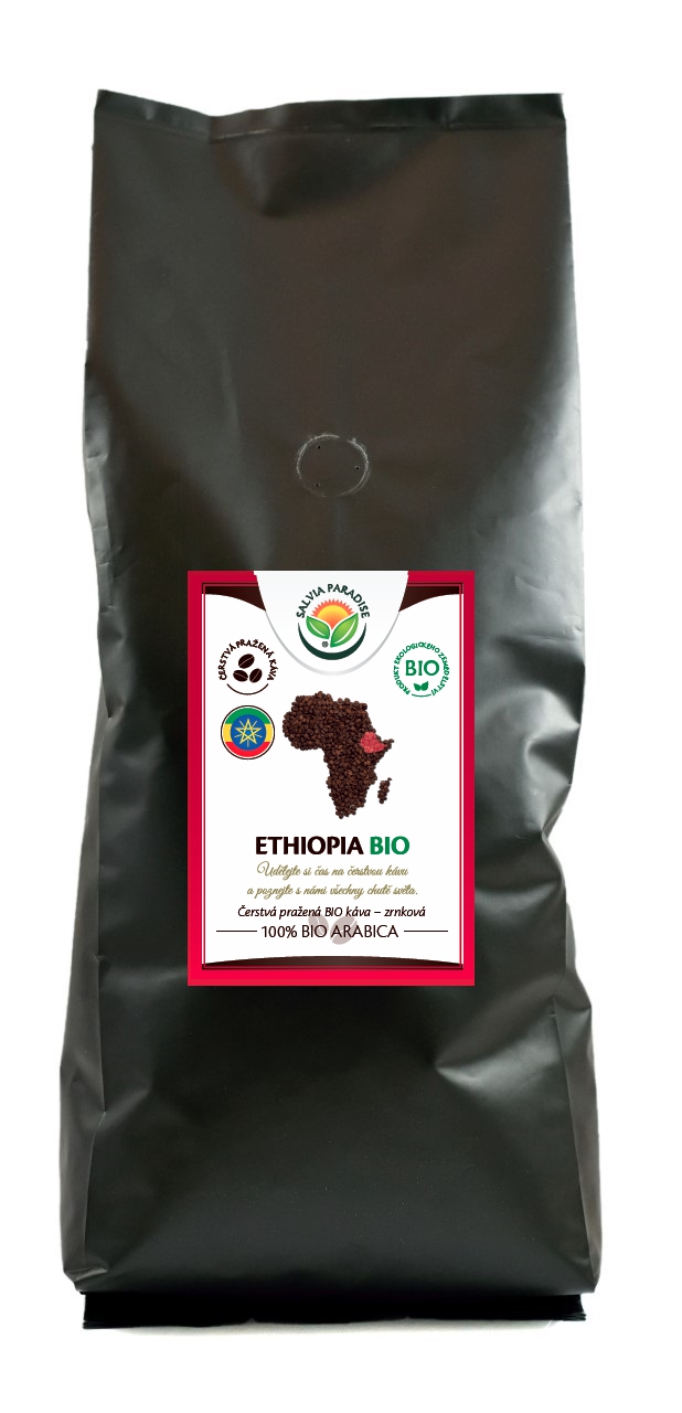 Káva - Ethiopia BIO - zrnková 1kg Salvia Paradise