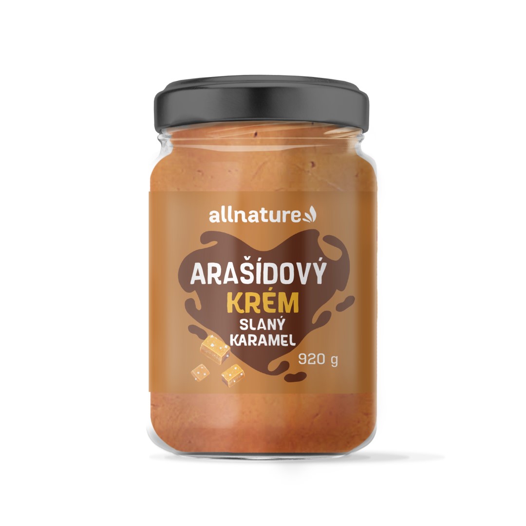 Allnature Arašídový krém - slaný karamel 920 g