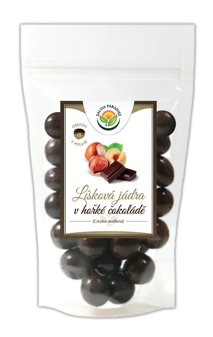 Lísková jádra v hořké čokoládě 150g Salvia Paradise