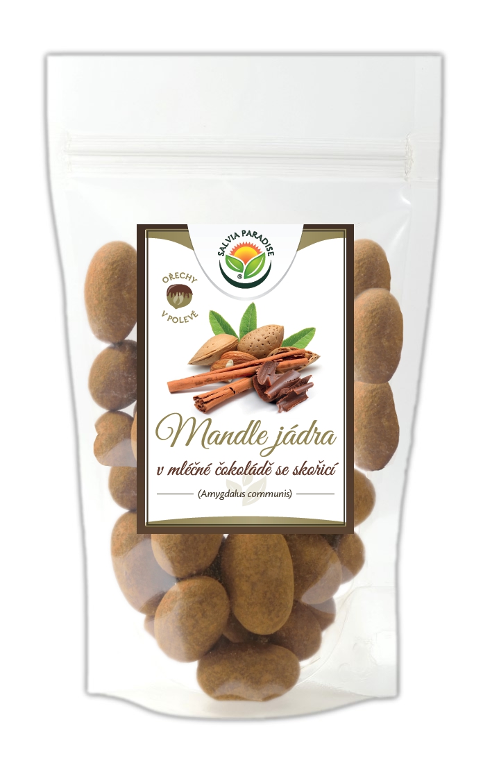 Mandle v mléčné čokoládě se skořicí 150g Salvia Paradise