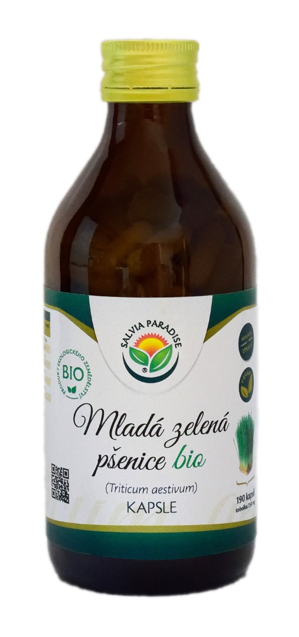 BIO Mladá zelená pšenice kapsle 190ks Salvia Paradise