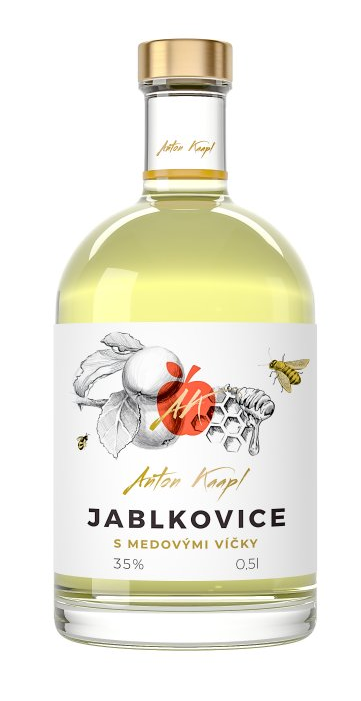 Anton Kaapl Jablkovice s medovými víčky 35% 0,5l (holá láhev)