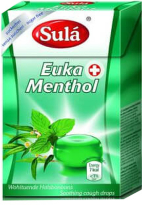 Sula Sulá Euka Menthol - bonbóny s příchutí eukalyptu a mentholu bez cukru 44g