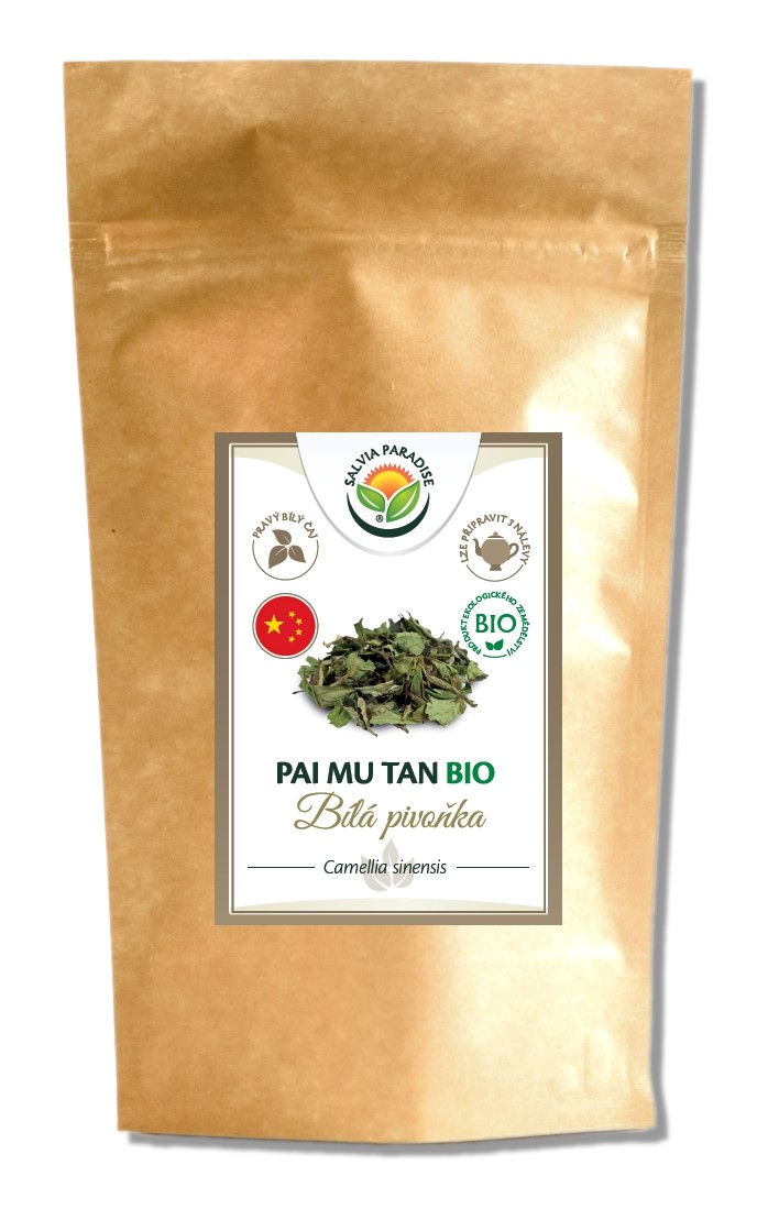 BIO Čaj Pai Mu Tan - Bílá pivoňka - bílý čaj sypaný 70g Salvia Paradise