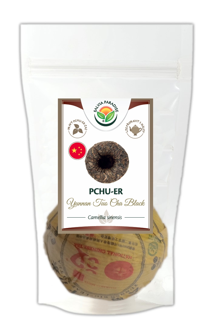 Čaj Pchu-er Yunnan Tuo Cha black - černý lisovaný čaj 100g Salvia Paradise