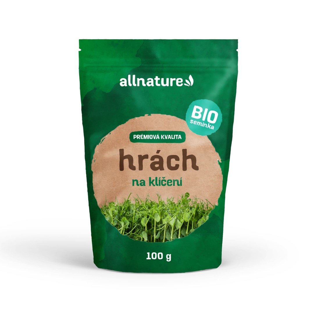 Allnature Semínka na klíčení hrách BIO 100 g