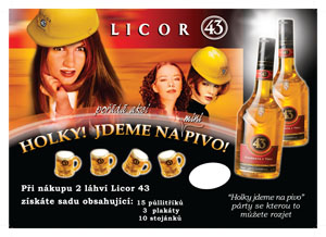 Licor 43 31% 1,4 l (dárkové balení minipivo 2 x 0,7 l + 15x panák)