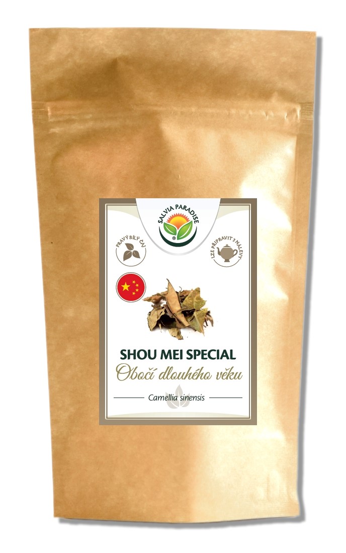 Čaj Shou mei special - Obočí dlouhého věku - zelený čaj sypaný 30g Salvia Paradise