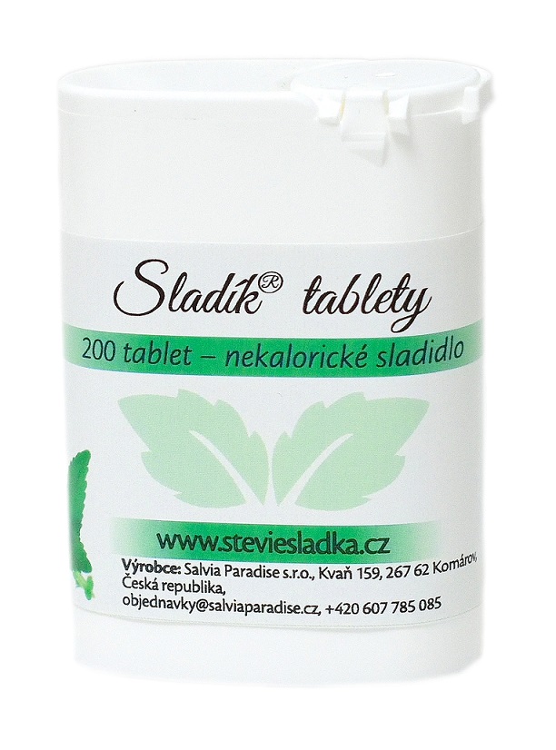 Sladík sladidlo - stévie tablety 200ks Salvia Paradise