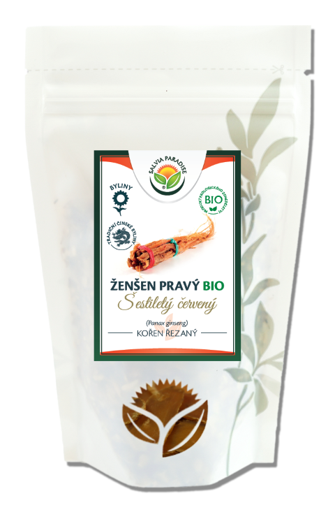 BIO Ženšen pravý červený 6letý krájený 50g Salvia Paradise