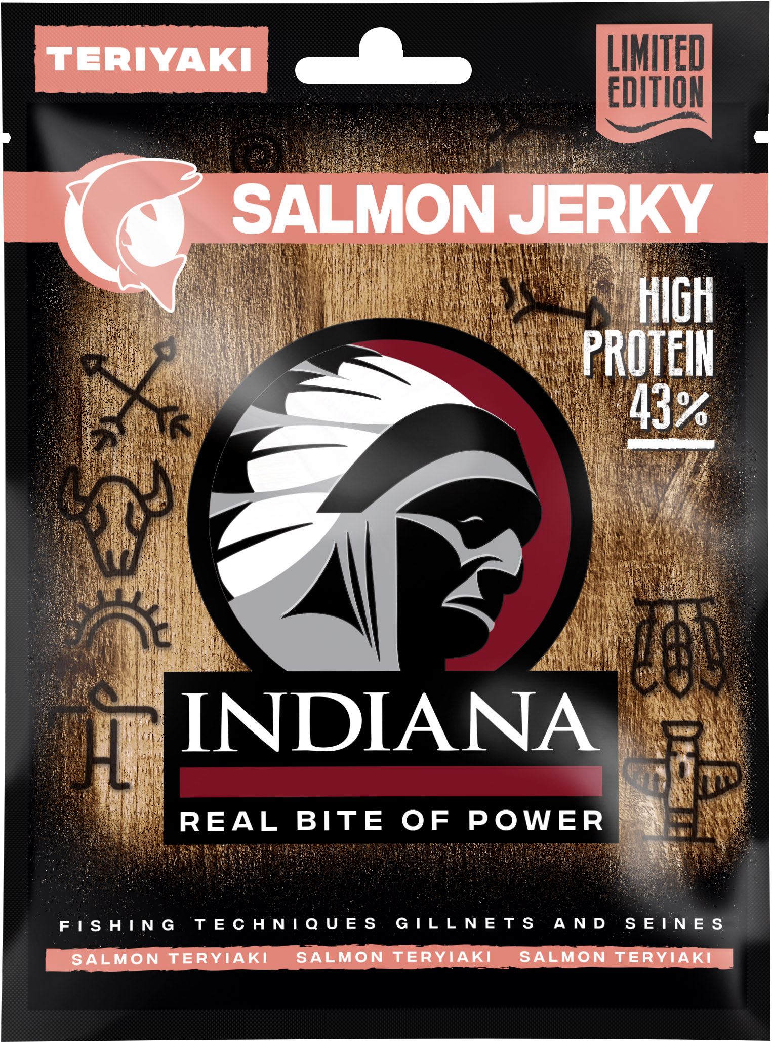 Iindiana Indiana Jerky Salmon Teriyaki - Losos v teriyaki omáčce 15g
