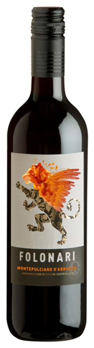 FOLONARI LION Montepulciano D ́Abruzzo DOC 2021 0,75l (holá láhev)