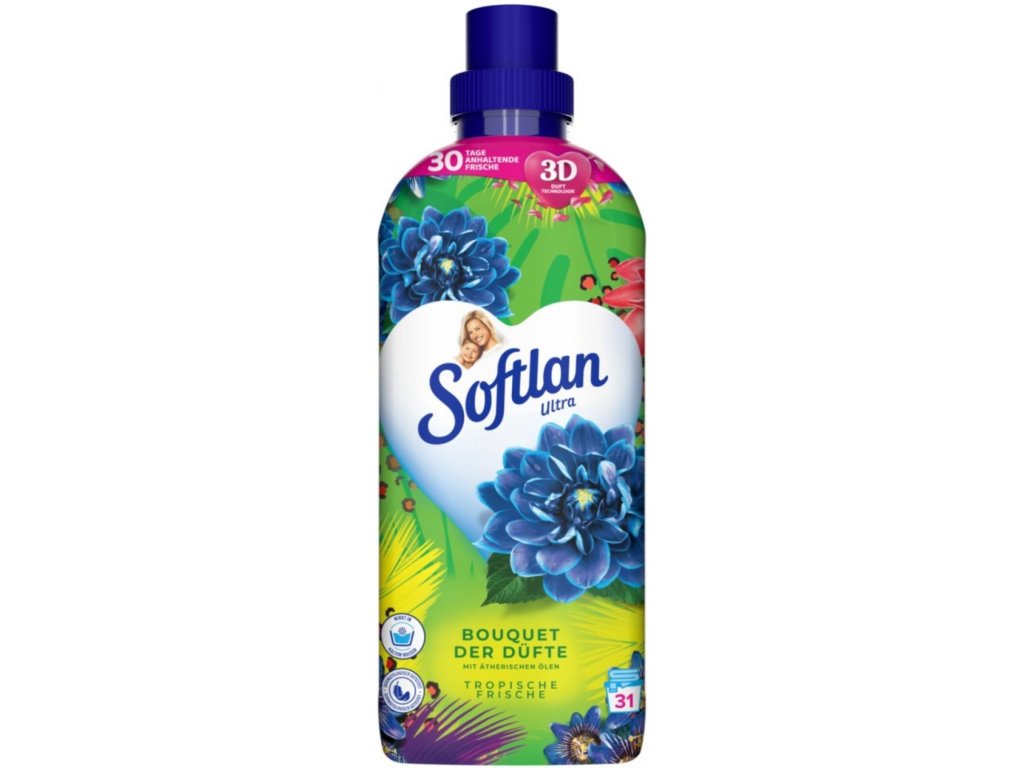 Softlan aviváž 3D se svěží tropickou vůní 650 ml - 31 pracích dávek