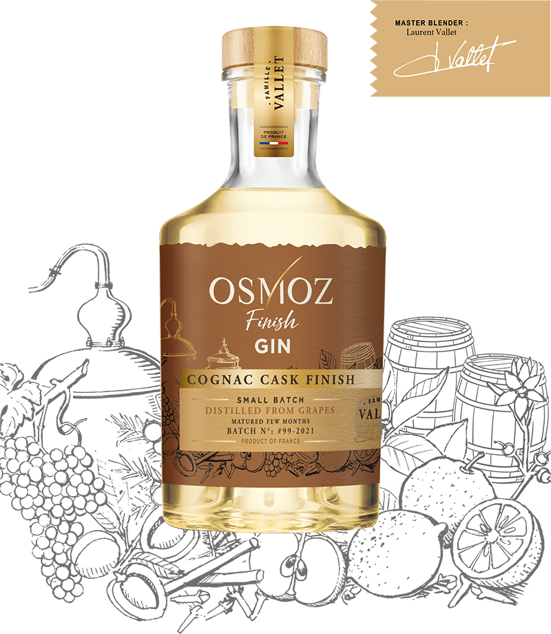 Gin Osmoz Pineau Des Charentes Cask Finish 44% 0,5 l (holá láhev)