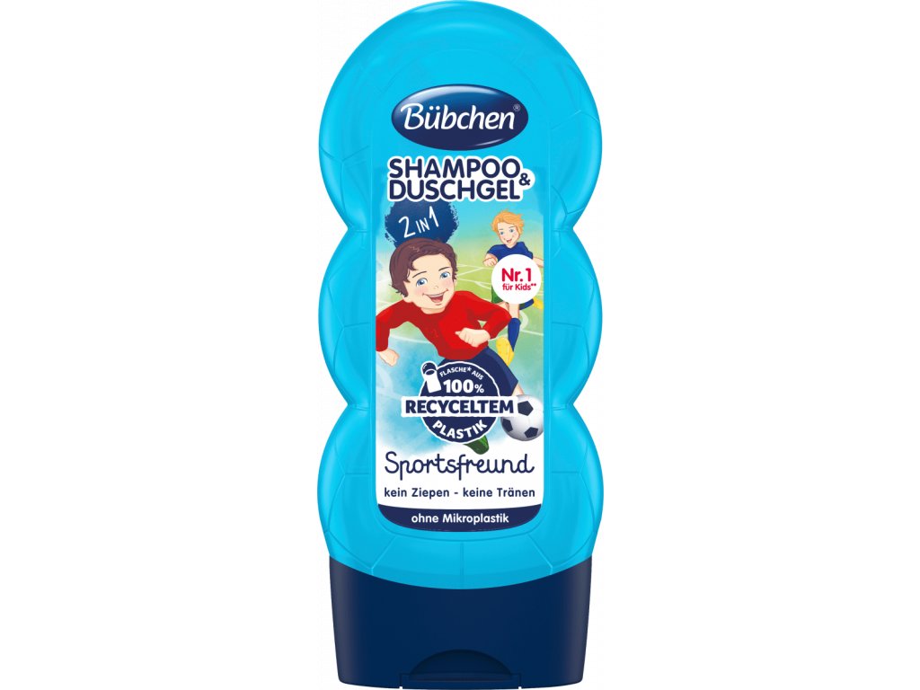 Bübchen Kids šampon a sprchovací gél 2v1 Malý fotbalista 230 ml