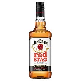 Jim Beam Bourbon Red Stag Black Cherry 40% 1 l (holá láhev)