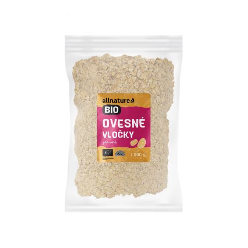 Allnature BIO Ovesné vločky jemné 1000 g