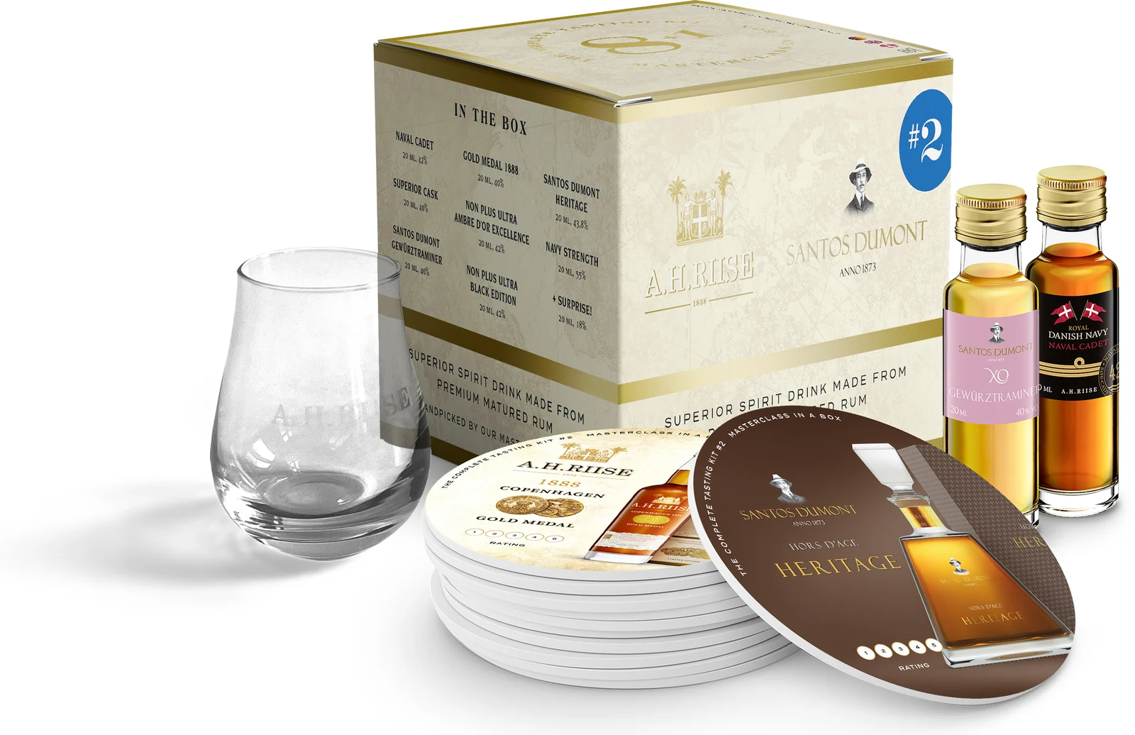 A.H. Riise A. H. Riise Tasting Kit 2 Henriette 40,31% 9x0,02 l (karton)