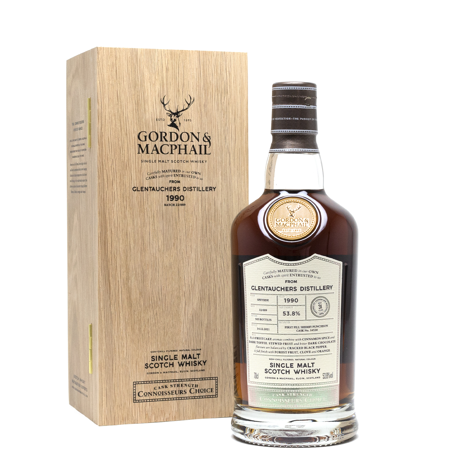 Glentauchers 31YO Gordon MacPhails Single malt 53,8% 0,7l (kazeta)