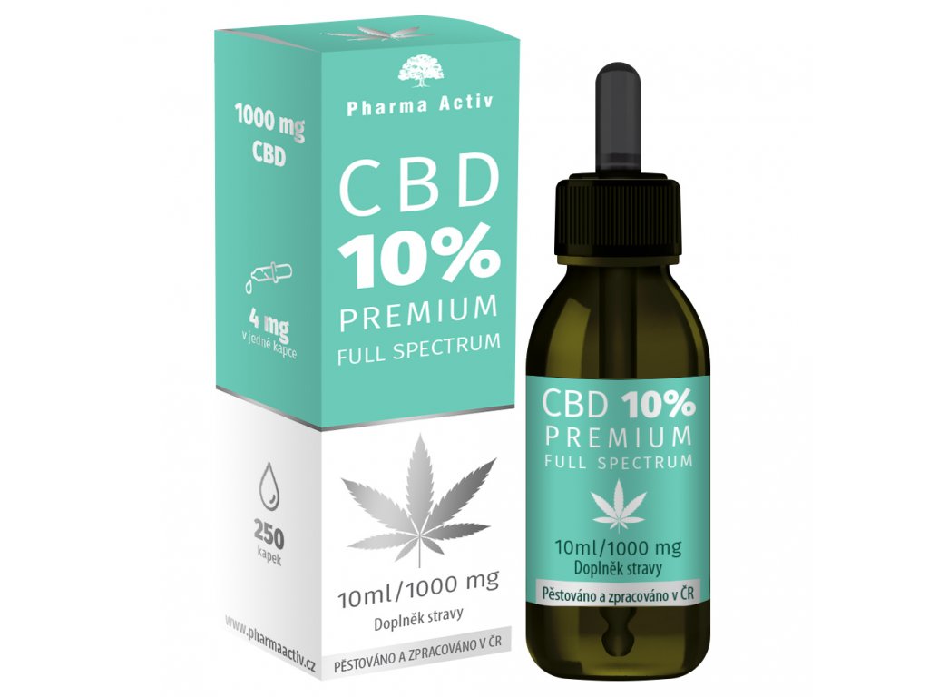 Pharma Activ CBD 10% Organic 1000mg Full Spectrum - konopný olej 10 ml
