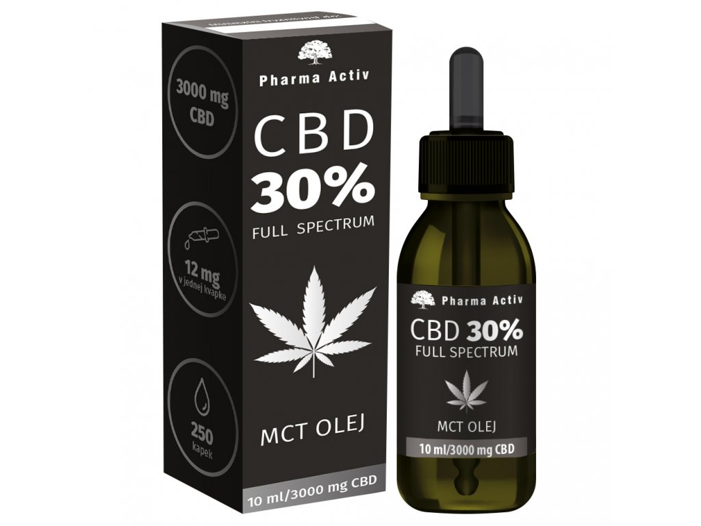 Pharma Activ CBD 30% MCT 3000mg Full Spectrum - konopný olej 10 ml