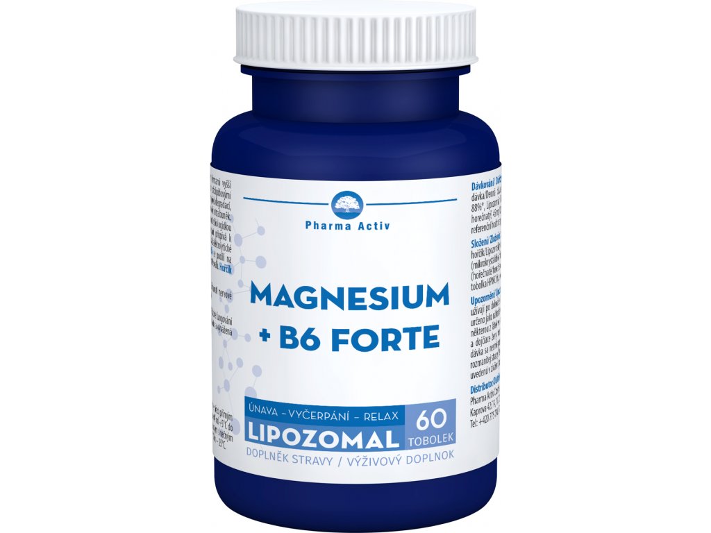 LIPOZOMAL Magnesium + B6 Forte 60 kapslí Pharma Activ