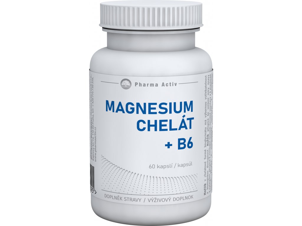 Magnesium CHELÁT + B6 - 60 kapslí Pharma Activ
