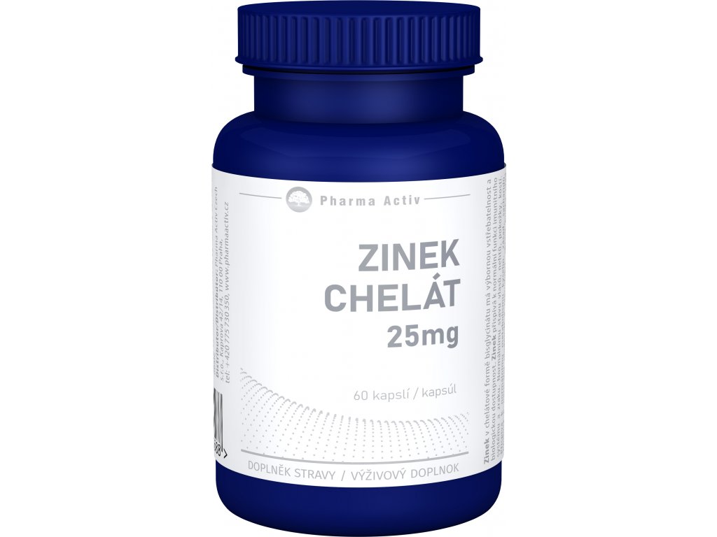 Zinek CHELÁT 25mg - 60 kapslí Pharma Activ