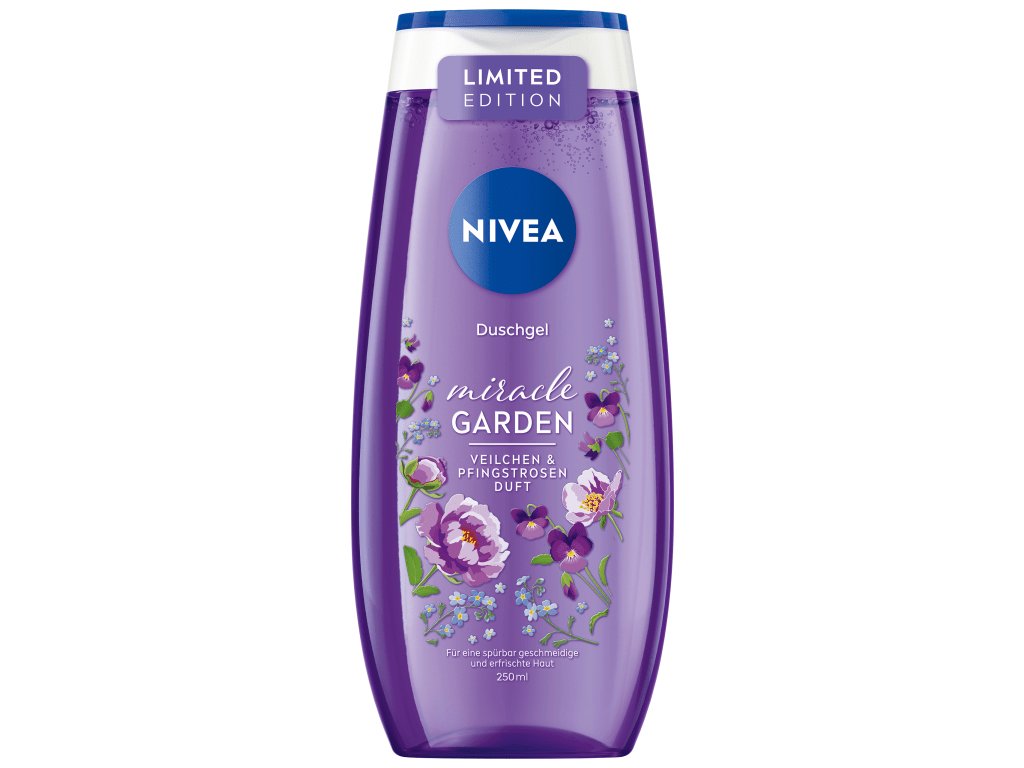 Nivea Miracle Garden Violet & Peonies sprchový gel 250 ml